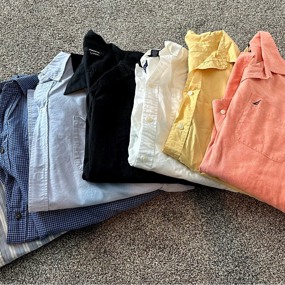 Nautica Men's Shirt Collection - Black, White, Yellow, Coral, Blue